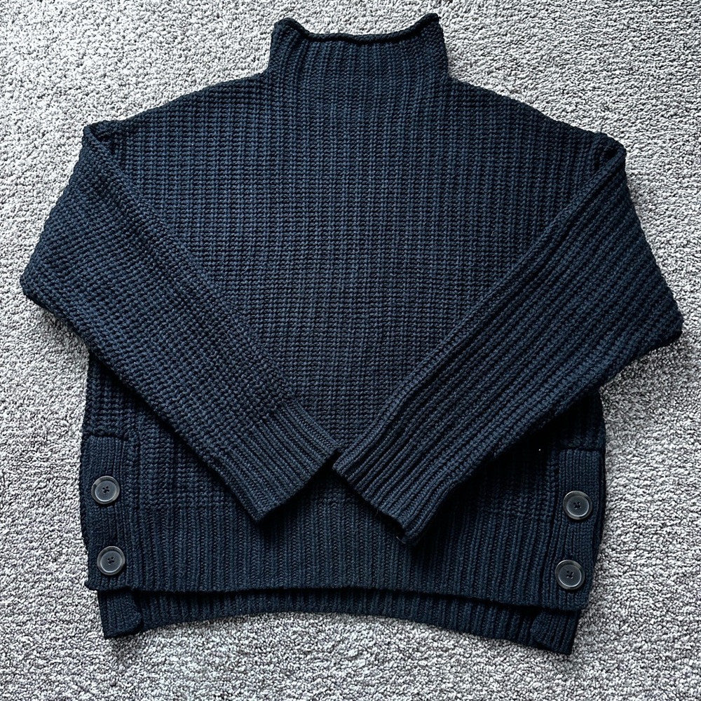 Madewell Side Button Mockneck Sweater
